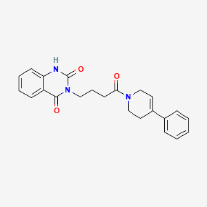 3-[4-oxo-4-(4-phenyl-3,6-dihydro-2H-pyridin-1-yl)butyl]-1H-quinazoline-2,4-dione