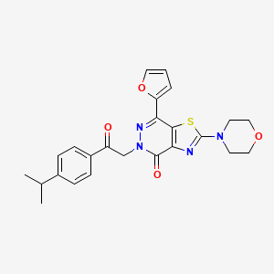 7-(furan-2-yl)-5-(2-(4-isopropylphenyl)-2-oxoethyl)-2-morpholinothiazolo[4,5-d]pyridazin-4(5H)-one