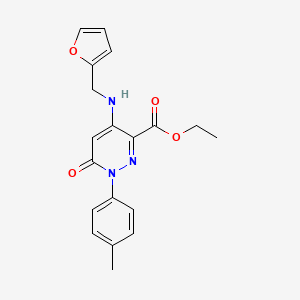 Ethyl 4-((furan-2-ylmethyl)amino)-6-oxo-1-(p-tolyl)-1,6-dihydropyridazine-3-carboxylate