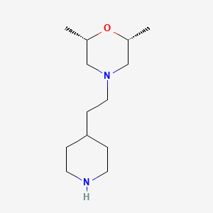 molecular formula C13H26N2O B2972918 (2R,6S)-2,6-Dimethyl-4-(2-(piperidin-4-yl)ethyl)morpholine CAS No. 1938998-43-6
