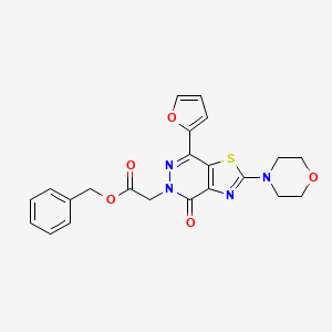 benzyl 2-(7-(furan-2-yl)-2-morpholino-4-oxothiazolo[4,5-d]pyridazin-5(4H)-yl)acetate