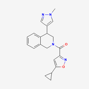 (5-cyclopropylisoxazol-3-yl)(4-(1-methyl-1H-pyrazol-4-yl)-3,4-dihydroisoquinolin-2(1H)-yl)methanone