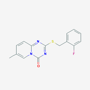 2-[(2-Fluorophenyl)methylsulfanyl]-7-methylpyrido[1,2-a][1,3,5]triazin-4-one