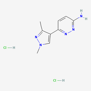 6-(1,3-dimethyl-1H-pyrazol-4-yl)pyridazin-3-amine dihydrochloride