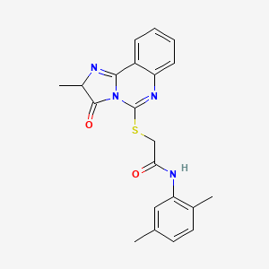 N-(2,5-dimethylphenyl)-2-((2-methyl-3-oxo-2,3-dihydroimidazo[1,2-c]quinazolin-5-yl)thio)acetamide