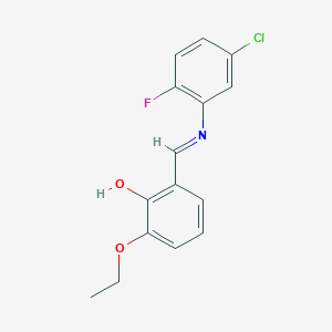 2-{(E)-[(5-chloro-2-fluorophenyl)imino]methyl}-6-ethoxyphenol