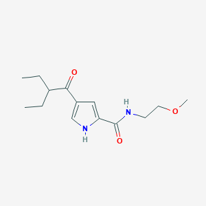 molecular formula C14H22N2O3 B2973049 4-(2-ethylbutanoyl)-N-(2-methoxyethyl)-1H-pyrrole-2-carboxamide CAS No. 478249-12-6