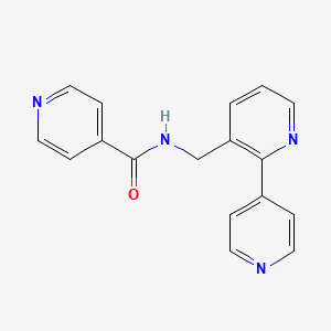 molecular formula C17H14N4O B2973058 N-([2,4'-bipyridin]-3-ylmethyl)isonicotinamide CAS No. 2034253-67-1