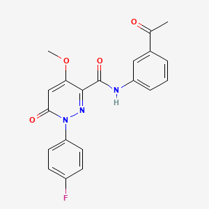 molecular formula C20H16FN3O4 B2973067 N-(3-acetylphenyl)-1-(4-fluorophenyl)-4-methoxy-6-oxo-1,6-dihydropyridazine-3-carboxamide CAS No. 1002959-08-1