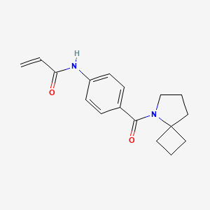 molecular formula C17H20N2O2 B2973087 N-(4-{5-azaspiro[3.4]octane-5-carbonyl}phenyl)prop-2-enamide CAS No. 2361787-44-0