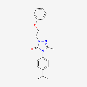 molecular formula C20H23N3O2 B2973121 4-(4-isopropylphenyl)-5-methyl-2-(2-phenoxyethyl)-2,4-dihydro-3H-1,2,4-triazol-3-one CAS No. 860785-34-8