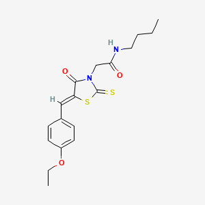 N-butyl-2-[(5Z)-5-[(4-ethoxyphenyl)methylidene]-4-oxo-2-sulfanylidene-1,3-thiazolidin-3-yl]acetamide
