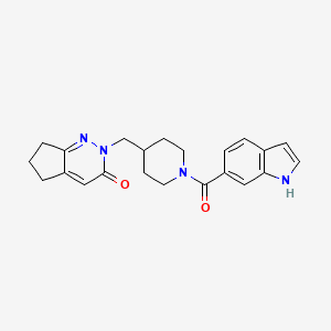 2-{[1-(1H-indole-6-carbonyl)piperidin-4-yl]methyl}-2H,3H,5H,6H,7H-cyclopenta[c]pyridazin-3-one