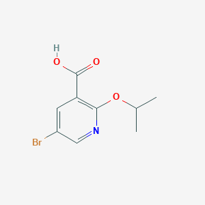 molecular formula C9H10BrNO3 B2973152 5-Bromo-2-propan-2-yloxypyridine-3-carboxylic acid CAS No. 1249915-84-1