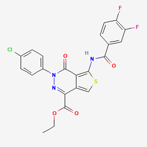 Ethyl 3-(4-chlorophenyl)-5-(3,4-difluorobenzamido)-4-oxo-3,4-dihydrothieno[3,4-d]pyridazine-1-carboxylate