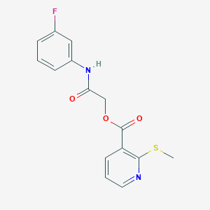 [2-(3-Fluoroanilino)-2-oxoethyl] 2-methylsulfanylpyridine-3-carboxylate