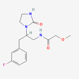 N-(3-(3-fluorophenyl)-2-(2-oxoimidazolidin-1-yl)propyl)-2-methoxyacetamide