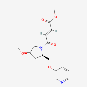Methyl (E)-4-[(2R,4R)-4-methoxy-2-(pyridin-3-yloxymethyl)pyrrolidin-1-yl]-4-oxobut-2-enoate