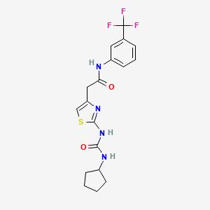 2-(2-(3-cyclopentylureido)thiazol-4-yl)-N-(3-(trifluoromethyl)phenyl)acetamide