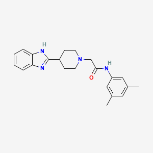 2-(4-(1H-benzo[d]imidazol-2-yl)piperidin-1-yl)-N-(3,5-dimethylphenyl)acetamide