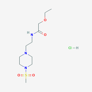 2-ethoxy-N-(2-(4-(methylsulfonyl)piperazin-1-yl)ethyl)acetamide hydrochloride