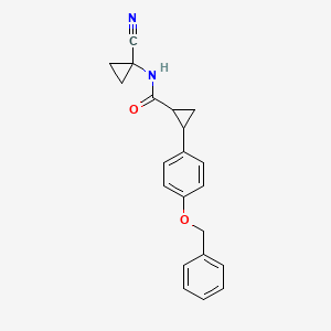 2-[4-(benzyloxy)phenyl]-N-(1-cyanocyclopropyl)cyclopropane-1-carboxamide