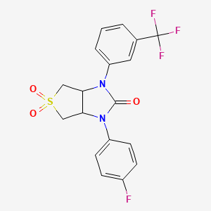 1-(4-fluorophenyl)-3-[3-(trifluoromethyl)phenyl]tetrahydro-1H-thieno[3,4-d]imidazol-2(3H)-one 5,5-dioxide
