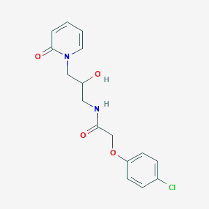 molecular formula C16H17ClN2O4 B2973242 2-(4-chlorophenoxy)-N-(2-hydroxy-3-(2-oxopyridin-1(2H)-yl)propyl)acetamide CAS No. 1797333-93-7