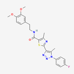 N-[2-(3,4-dimethoxyphenyl)ethyl]-2-[1-(4-fluorophenyl)-5-methyl-1H-1,2,3-triazol-4-yl]-4-methyl-1,3-thiazole-5-carboxamide