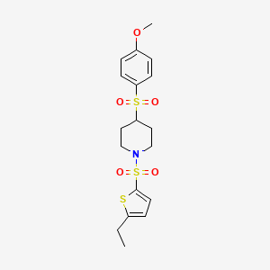 1-((5-Ethylthiophen-2-yl)sulfonyl)-4-((4-methoxyphenyl)sulfonyl)piperidine