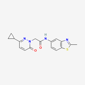 2-(3-cyclopropyl-6-oxopyridazin-1(6H)-yl)-N-(2-methylbenzo[d]thiazol-5-yl)acetamide