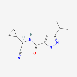 N-[cyano(cyclopropyl)methyl]-1-methyl-3-(propan-2-yl)-1H-pyrazole-5-carboxamide