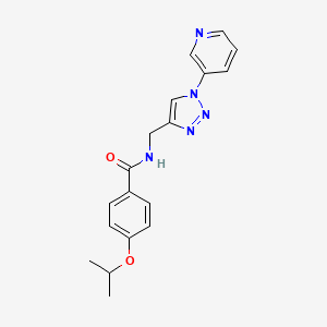 4-isopropoxy-N-((1-(pyridin-3-yl)-1H-1,2,3-triazol-4-yl)methyl)benzamide
