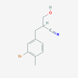 2-[(3-Bromo-4-methylphenyl)methyl]-3-hydroxypropanenitrile