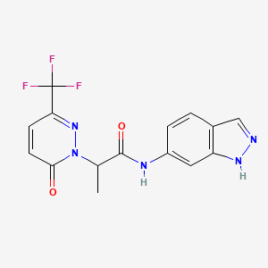 N-(1H-Indazol-6-yl)-2-[6-oxo-3-(trifluoromethyl)pyridazin-1-yl]propanamide