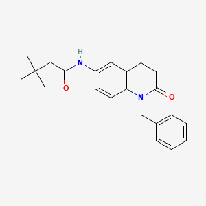 N-(1-benzyl-2-oxo-1,2,3,4-tetrahydroquinolin-6-yl)-3,3-dimethylbutanamide