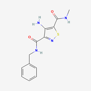 4-Amino-3-N-benzyl-5-N-methyl-1,2-thiazole-3,5-dicarboxamide