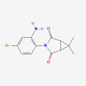 3-(2-Amino-4-bromophenyl)-6,6-dimethyl-3-azabicyclo[3.1.0]hexane-2,4-dion+