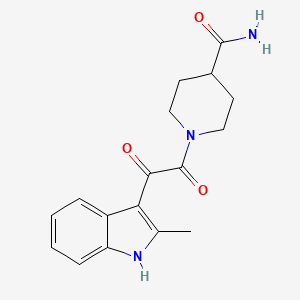 1-(2-(2-methyl-1H-indol-3-yl)-2-oxoacetyl)piperidine-4-carboxamide