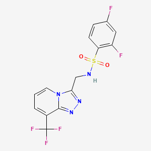 2,4-difluoro-N-((8-(trifluoromethyl)-[1,2,4]triazolo[4,3-a]pyridin-3-yl)methyl)benzenesulfonamide