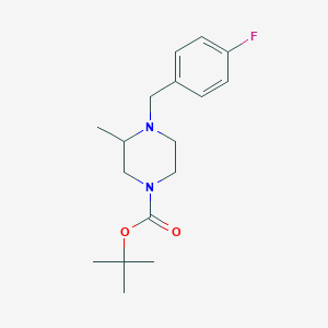 molecular formula C17H25FN2O2 B2973286 Tert-butyl 4-[(4-fluorophenyl)methyl]-3-methylpiperazine-1-carboxylate CAS No. 1797095-99-8
