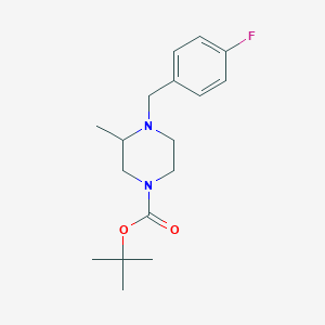 Tert-butyl 4-[(4-fluorophenyl)methyl]-3-methylpiperazine-1-carboxylate
