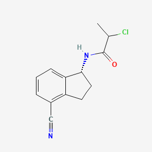 2-Chloro-N-[(1R)-4-cyano-2,3-dihydro-1H-inden-1-yl]propanamide