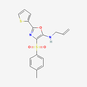 4-(4-methylphenyl)sulfonyl-N-prop-2-enyl-2-thiophen-2-yl-1,3-oxazol-5-amine