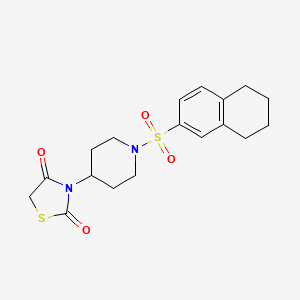 3-(1-((5,6,7,8-Tetrahydronaphthalen-2-yl)sulfonyl)piperidin-4-yl)thiazolidine-2,4-dione