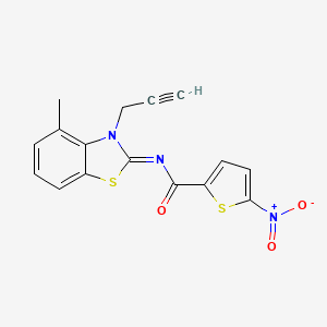 N-(4-methyl-3-prop-2-ynyl-1,3-benzothiazol-2-ylidene)-5-nitrothiophene-2-carboxamide