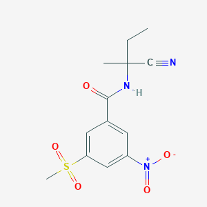 molecular formula C13H15N3O5S B2973306 N-(1-cyano-1-methylpropyl)-3-methanesulfonyl-5-nitrobenzamide CAS No. 1424565-98-9