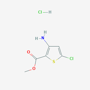 molecular formula C6H7Cl2NO2S B2973313 Methyl 3-amino-5-chlorothiophene-2-carboxylate hydrochloride CAS No. 2228891-40-3
