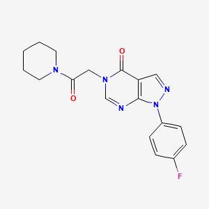 1-(4-fluorophenyl)-5-(2-oxo-2-(piperidin-1-yl)ethyl)-1H-pyrazolo[3,4-d]pyrimidin-4(5H)-one