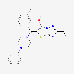 2-Ethyl-5-((4-phenylpiperazin-1-yl)(m-tolyl)methyl)thiazolo[3,2-b][1,2,4]triazol-6-ol